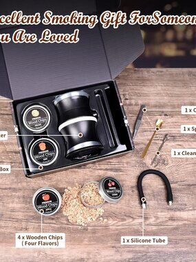 Electric Home Use Smoker Cocktail Whiskey Infuser Gift Set (1 Pack)